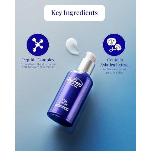Dr. Belmeur Advanced Cica Ampoule (1.7fl oz) - Soothing, Hydrating Serum for Sensitive Skin. Korean Skin Care. Centella Asiatica, Peptide Complex.