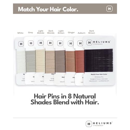 Heliums Large Bobby Pins - Platinum White - 2.5 Inch Extra Long Wavy Hair Pins - 24 Pack