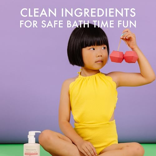 Dabble & Dollop Cherry on Top Conditioner - Natural Shine & Detangler for Kids, Paraben & Sulfate Free, Vegan, Gluten-free, Tear-Free (10oz, Pack of 2)