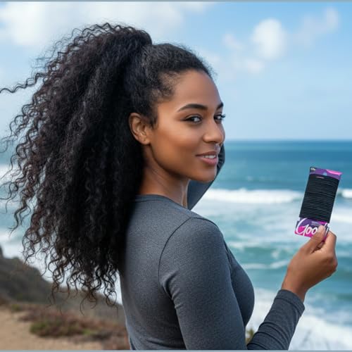 Goody Ouchless Hair Elastics ? No Pull, No Breakage, Tangle-Free Hold for Thick, Curly, Coily & Textured Hair ? 30 Count, Black, Long-Lasting Ponytail Holders for Women & Men