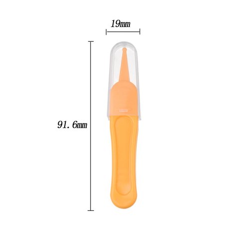 YIUIRUOI 4 Pieces of Cleaning Tweezers with Round Plastic Tips Used for Cleaning Ear Canals, Nasal Passages, and Umbilical Dirt.