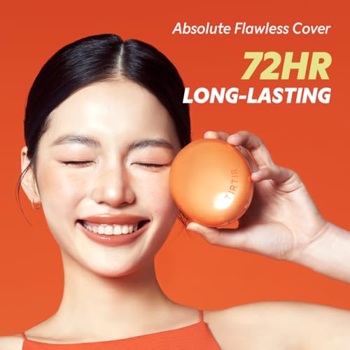 TIRTIR Mask Fit Ai Filter Cushion Foundation | AI-Like Semi-Matte Finish - Up to 72-Hour Medium to Full Coverage Korean BB Cushion Make up Beauty, #23N Sand, 0.63 Fl Oz