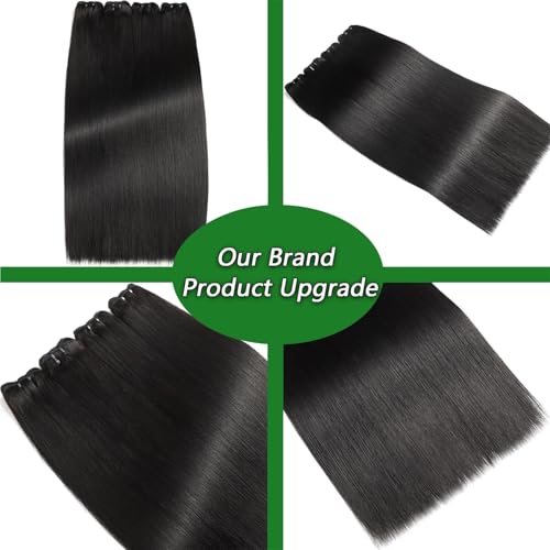 12A 22 24 26 28 Inch 4 Straight Bundles 100% Unprocessed Brazilian Virgin Human Hair Extensions Sew In Quick Weave Raw Billion Glossy Hair Bundles for Women Natural Black Color