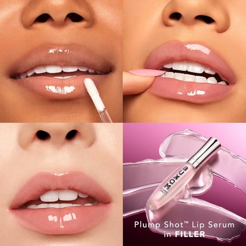 Buxom Plump Shot Peptides Lip Serum, Filler, Brandi, Rose Julep
