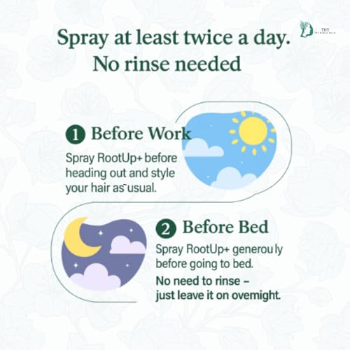 [THY rootup+] Botanical Hair Tonic ? Herbal Scalp Spray for Fuller-Looking Hair | Non-Greasy Formula with Korean Plant-Based Formula | For Men & Women |250 ml / 8.45 fl oz