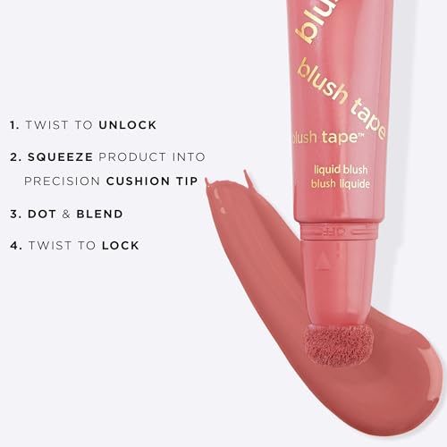 tarte blush tape satin liquid blush ? Blendable Buildable Blush with Mineral Pigments, Mango & Shea Butters for Lightweight Hydrating Smooth Finish, Vegan & Cruelty Free