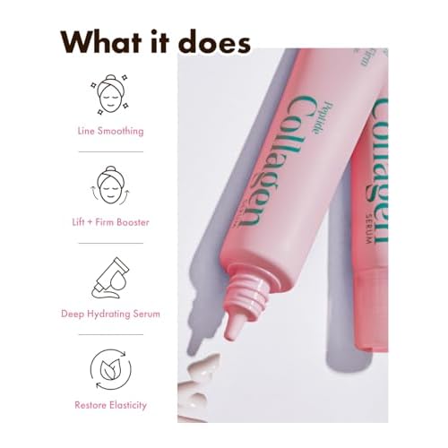 It's Skin Peptide Collagen Serum 1.35 fl oz | Fine Lines and Wrinkles Serum | Organic Skin Care & Hydrating Serum for Face | Collagen Firming Serum for Dry Skin | Korean Skin Care Collagen Face Serum