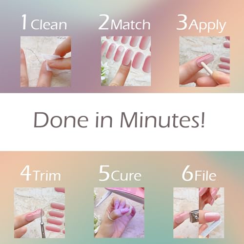 Semi Cured Gel Nail Strips, 20 pcs Nail Wraps, Glaze Stickers, Salon Quality French Manicure, Full Decal Gel Polish Strips, Long Lasting SCG, Easy on, UV Required (Wicked Pumpkin)
