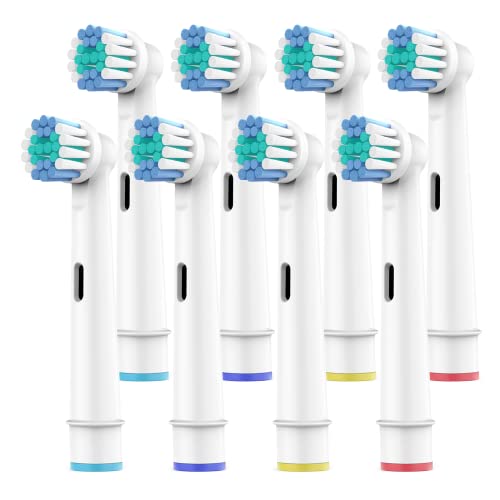 SetSail Toothbrush Heads for Oral B, 8 Pack Professional Electric Toothbrush Replacement Heads Medium Soft Dupont Bristles Replacement Toothbrush Heads Precision Clean Brush Heads Refills