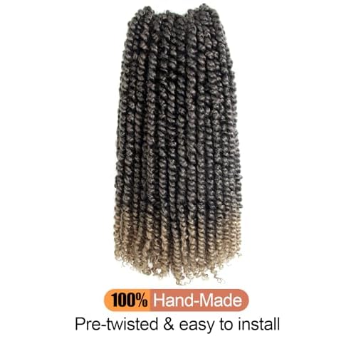Passion Twist Hair,24 Inch Passion Twist Braiding Hair,Long Pre Looped Crochet Twist Jumbo Pre-twisted Two Strand Braids 8 Packs (T27/Ombre Honey Blonde)