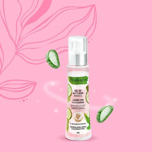 Penkaloe Gel de Aloe Vera Facial Con Niacinamida Colombia Perfect Skin | Aloe Vera Gel Face Care 4oz-120ml