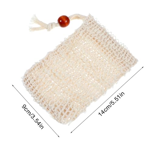 cobee 50 Pcs Soap Saver Bags, Mesh Exfoliating Bar Soap Pouch Sisal Soap Saver Drawstring Soap Holder Plastic-Free for Shower Soap Foaming and Drying