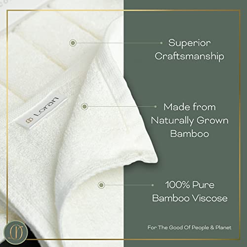 White Washcloths Set of 6 Soft Facial Cloths 10¡± x 10¡± 100% Viscose Derived from Bamboo Spa-Like Feel Silky Face Cloth for Skin Cleansing