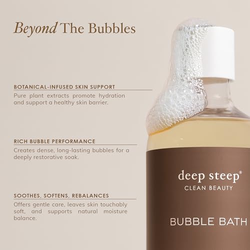 Deep Steep Bubble Bath, Lilac Blossom 17 oz (Pack of 2) ? Hypoallergenic, Clinically Tested Soothing Soak with Shea Butter & Argan Oil ? Sulfate-Free