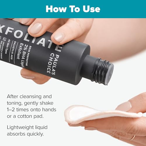 Paula's Choice SKIN PERFECTING 2% BHA Liquid Exfoliant with Salicylic Acid, Facial Polish for Enlarged Pores, Wrinkles & Fine Lines, Suitable for Blackhead-Prone Skin, Fragrance-Free