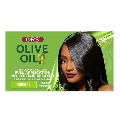 ORS Olive Oil Built-In Protection Full Application No-Lye Hair Relaxer Normal Strength (Pack of 4)