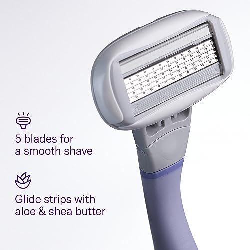 Flamingo Women's Original Razor Blade Refill Cartridges for Women - 6 Count - 5-Blade Shaving Razors for Women