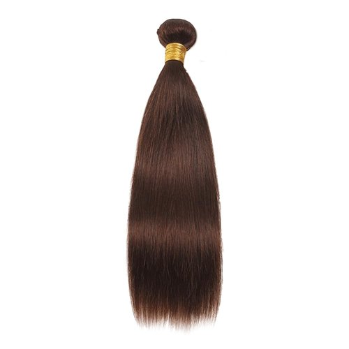 Color 4 Bundles Chocolate Brown Straight Human Hair Bundle 8A Grade Dark Brown 1 Bundle 20 Inch Color 4 Straight Bundles Double Weft Extensions 100G