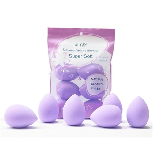 6PCS makeup Sponge Set Latex Free and High-definition Set of makeup Wonder blender For Powder Cream and Liquid, Super Soft Wonder Beauty Cosmetic Dry & Wet Multi-Use