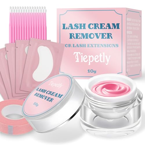 Tiepetly Eyelash Extension Remover, Dissolves Powerful Lash Extension Remover, Low Irritation, for Professional or Salon Use (10 g)