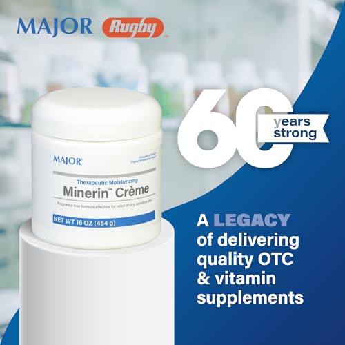 MAJOR Therapeutic Moisturizing Minerin Cr?me - Body Cream Moisturizer for Dry Skin - Fragrance-Free - 16 Oz. (1 Pack)