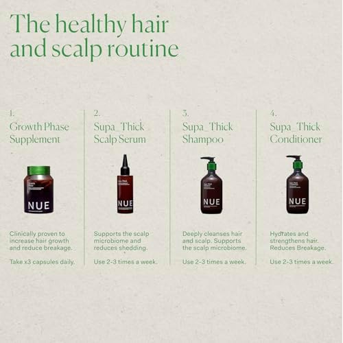 The Nue Co. SUPA THICK CONDITIONER, Supports Hair Growth and Scalp Health, Hydrating, For All Hair Types, Vegan, 8.45 fl oz