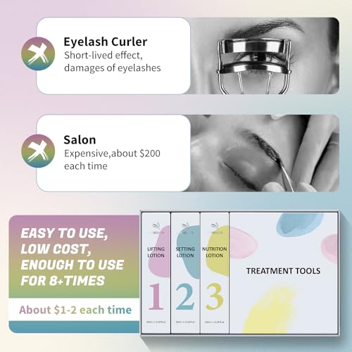 PERMANIA Korean Lash Lift Kit, Tube Design Easy to Apply Brow Lamination Kit, for Natural Results Instant Lifting & Curling with Detailed Instruction (with Glue Balm)