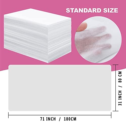 400 Pcs Disposable Bed Sheets for Massage Table 31" x 71" Massage Table Sheet Soft Non Woven Bed Cover Breathable for SPA Massage Beauty Tattoos(White)