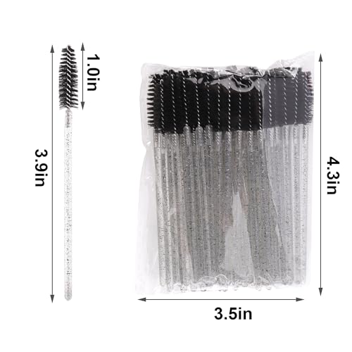 500pcs Eyebrow Brush Lash Spoolies for Eyelash Extensions Eyelash Brush Comb Disposable Mascara Wands Eye Lash Brush Eyebrow Spoolie