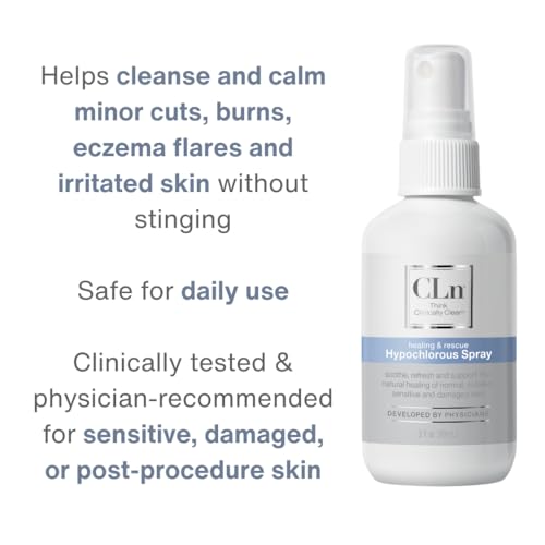 CLn¢ç Hypochlorous Spray - Daily Cleansing Spray to Manage Minor Skin Cuts and Lacerations Without Alcohol, Antibiotics, Steroids or Fragrance, 3 fl. oz.
