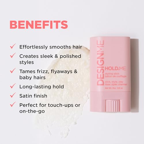 Design.Me HOLD.ME Styling Stick | Vegan Hair Wax Stick for Women | Controls Frizz, Tame Flyaways & Smooths Hair | With Long-Lasting Hold