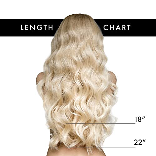 Skinny Weft Clip-In Hair Extensions by Everlong, Thin Silicone Pressed Wefts, Premium Remy Human Silky Straight Hair for Length & Volume, 175 grams #124 Honey Pecan 18"