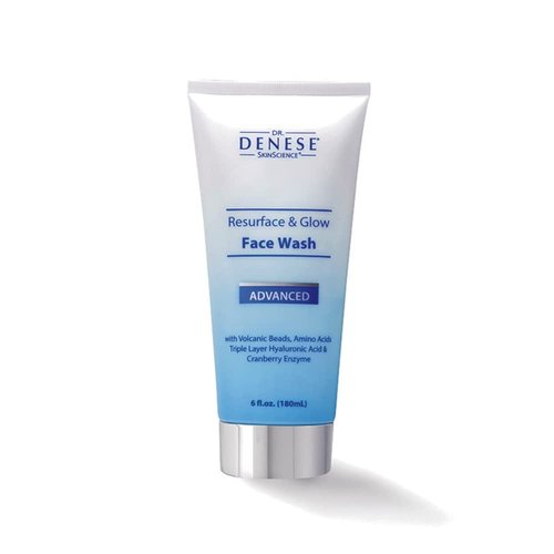 Dr. Denese Resurface & Glow Advanced Face Wash 6 oz – Gentle Exfoliating Cleanser for Radiant, Hydrated Skin – Luxurious Daily Face Wash That Smooths, Softens & Nourishes for a Spa-Like Glow