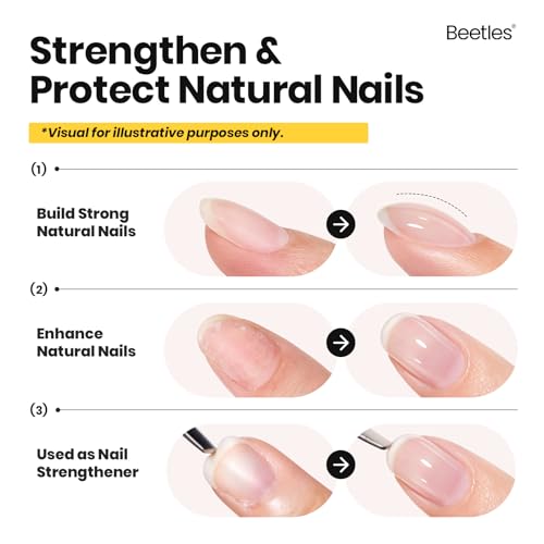 Beetles Builder Gel Set,Vitreous Radiance 4 Colors 8 in 1 Strengthening Apex Building Nail Extension with Base&Top Coat for Beginners DIY Salon at Home,Silver Cat Eye Gel Nail Polish,UV&LED Needed