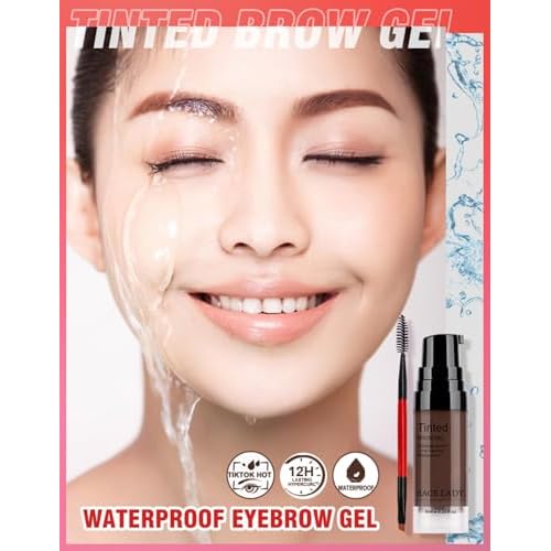 SACE LADY 3D Eyebrow Gel Long Lasting 24 Hours Waterproof Smudge-proof Brow Cream Makeup Kit (02 DARK BROWN, 0.2Fl Oz)