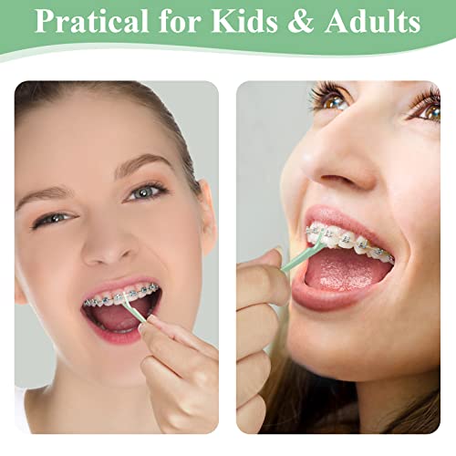 300 Count Orthodontic Flossers for Braces with Floss Dispenser, Brace Flossers for Kids Teeth & Adults, Dental Floss for Braces, Dental Floss Picks, 50 Count Bag (Pack of 6)