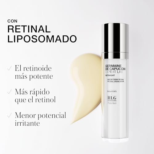 Germaine de Capuccini - Expert Lab Retinight - Serum cream formulated with 0.04% Retinal and the HLG nanopolymer (Hyaluronic Acid, Lysine, and Glutamic Acid) - Reduces all signs of aging - 50 ml