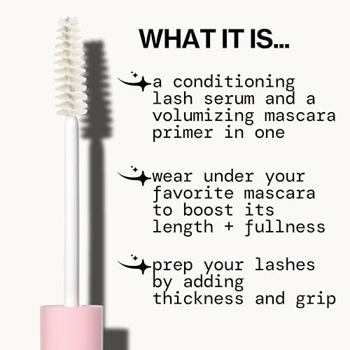 Pacifica Vegan Collagen Eye Lash Serum & Clear Mascara Primer ? Conditioning Vitamin B & E Formula for Longer, Fuller Lashes, Eyelash Makeup Cruelty-Free Clean Ophthalmologist Tested