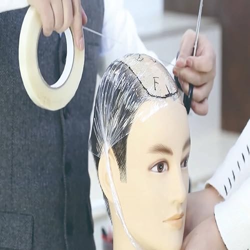 Toupee for Men Hair Pieces 10x8" Toupee Hollywood Human Hair Replacement System for Men Prosthesis Hair Patch BIO Units Breathable Lace with PU System (#2 Dark Brown)