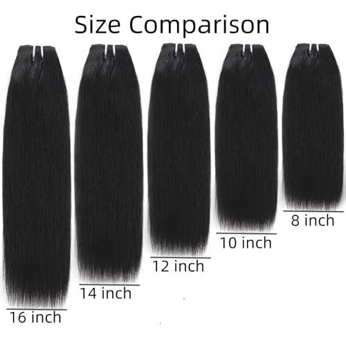 10 inch 12 inch short hair bundles 10A Brazilian Straight Virgin Hair 4 Bundles Straight Hair 100% Unprocessed Straight Human Hair