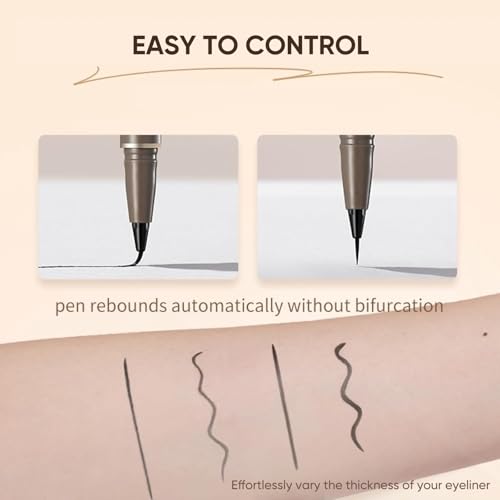 JUDYDOLL Ultra-Fine Liquid Eyeliner - Precision Tip for Flawless Application, Long-Lasting & Smudge-Proof, Quick-Drying, Waterproof, Ideal for Beginners (#01 Black)