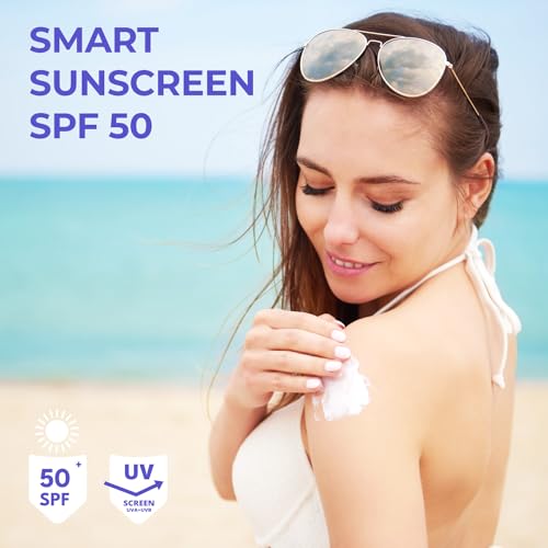 Smart Sunscreen SPF 50 Sensitive Skin Sunblock Men & Women Clear Protector Solar Para la Cara Broad Spectrum Non-Comedogenic Heliocare by Nova Derm Institute (1 fl oz)