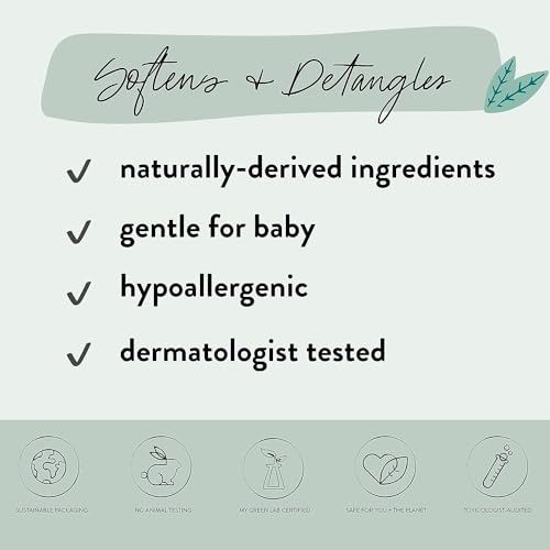 The Honest Company Fragrance-Free Conditioning Hair Detangler Tear-Free Hypoallergenic Leave-In Conditioner and Fortifying Spray for Sensitive Skin 4 fl oz
