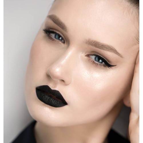 Black Matte Liquid Lipstick - Long Lasting, Smudge Proof, Transfer Resistant Lip Color, Waterproof, Non-Transfer Formula (Mystical Moment)