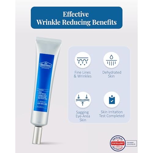 DR. BELMEUR Advanced CICA Eye Cream (0.9fl oz) - Gentle Eye Care for Delicate Skin. Korean Skin Care by LG Beauty. Ceramide, Centella Asiatica, Pro-Retinol.