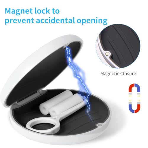 Aligner Case, Slim Retainer Box for Travel, Retainer Case Compatible with Invisalign Aligners, Brace Storage Box with Aligner Removal Tool and Chew,Purple