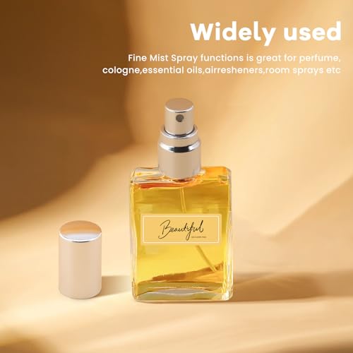 30 Pack 15 ML Glass Perfume Bottles Clear Portable Perfume Spray Bottle Empty Perfume Container Travel Refillable Mini Fine Mist Sprayer Atomizer (80 Pcs Labels, 10 Funnels, 10 Dropper, 10 Dispenser)