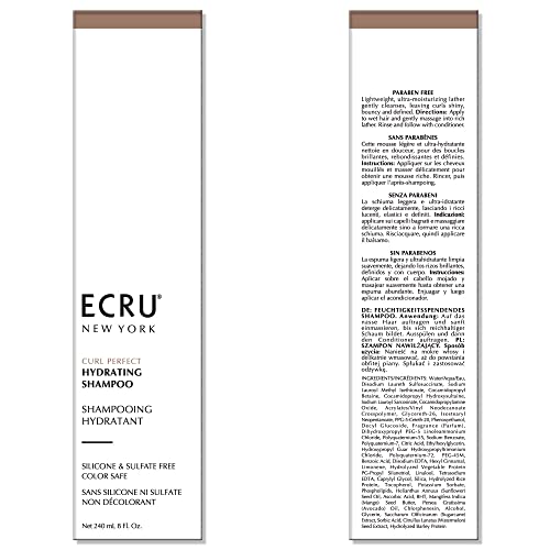 ECRU New York Curl Perfect Hydrating Shampoo, Curly Hair Shampoo for Women or Men, 24oz