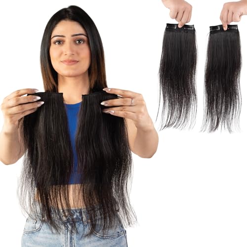 Capilus Clip-In Side Patches (Natural Black, 14 inch)