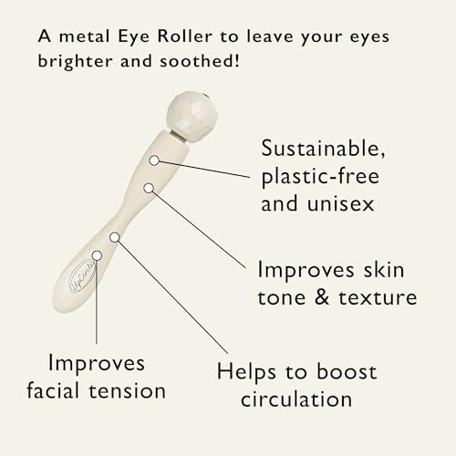 UpCircle Eye Roller 1pc ? Metal + Plastic-Free ? For Dark Circles + Puffy Eyes ? With Cooling Effect to Boost Circulation For Healthy Glow ? Sustainable + Unisex